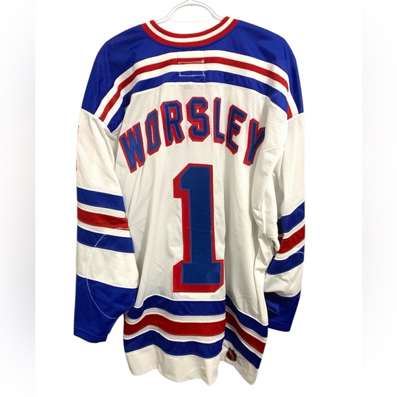 Vintage RARE Gump Worsley Authentic Starter NHL New York Rangers Jersey Sz 54-R - Picture 1 of 8